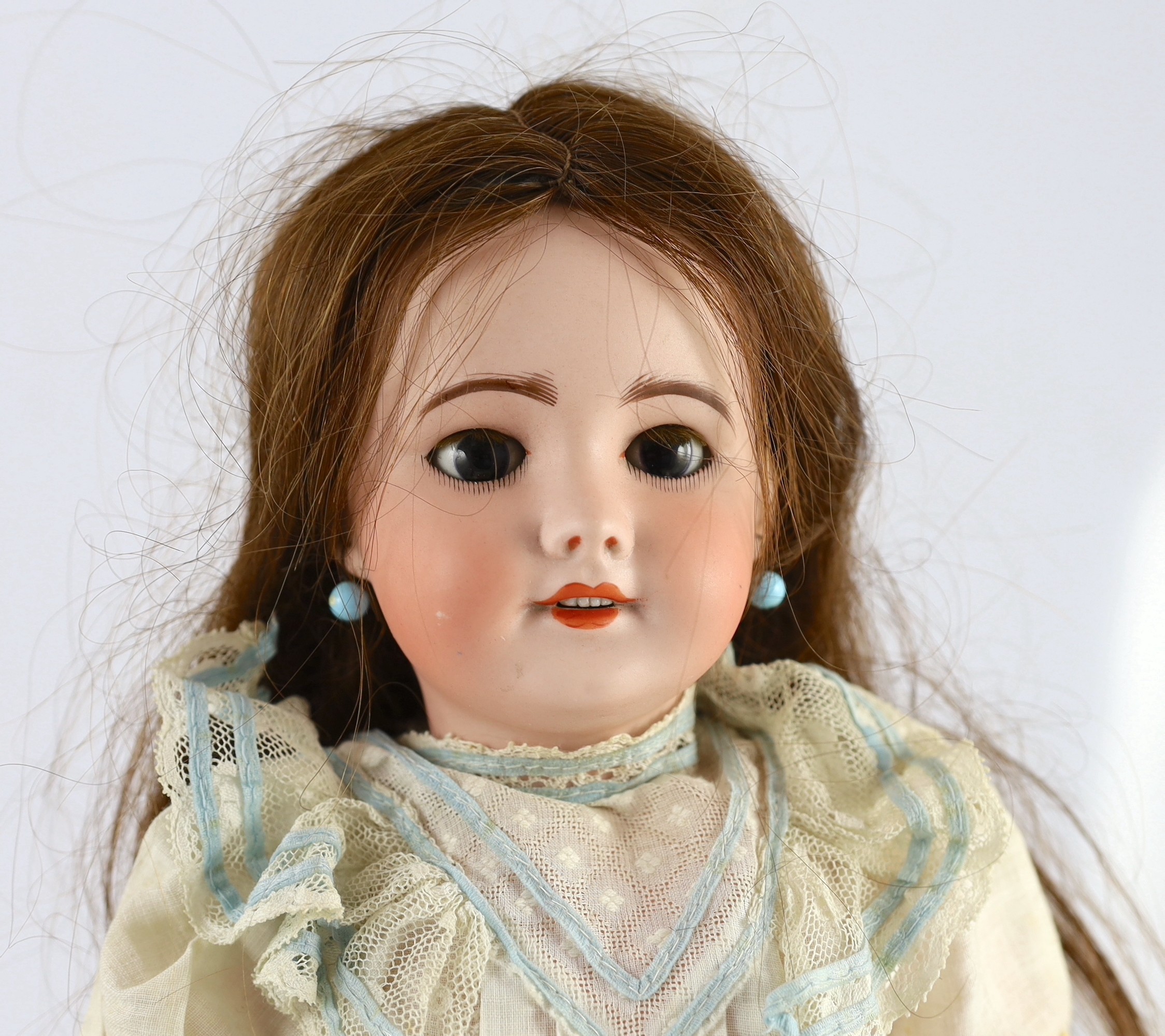 An S.F.B.J. talking bisque doll, French, circa 1900, 22in.